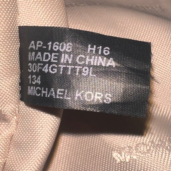 MICHAEL KORS JET SET TRAVEL MEDIUM TOTE LEATHER SOFT BEIGE HANDBAG - Picture 7 of 11